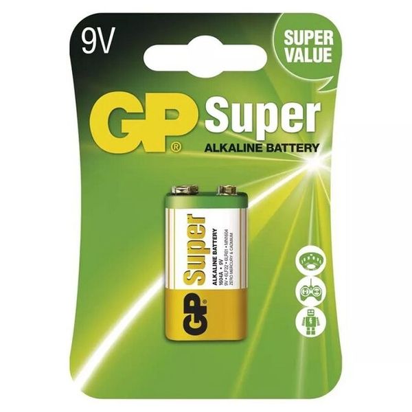 Alkalická batéria GP Super 6LF22 (9V) - blister (1ks)