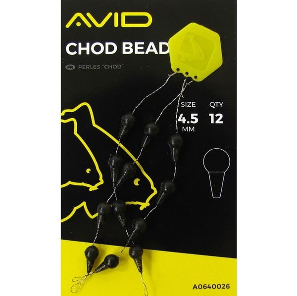 Avid Carp OUTLINE Chod Stopper Beads 12ks