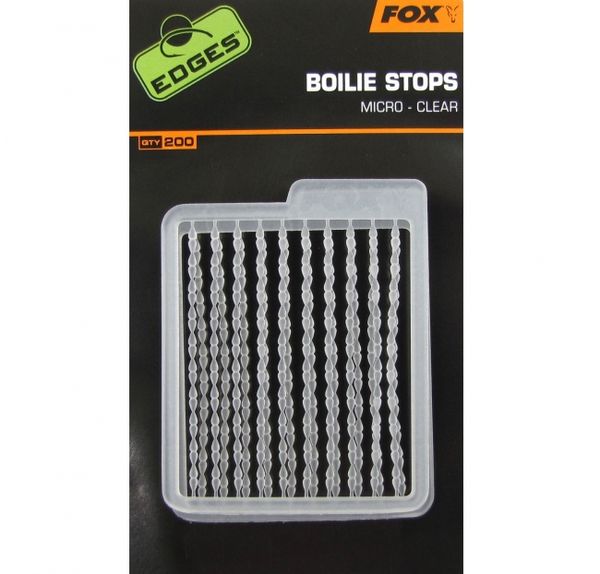 Boilies Micro zarážky Fox 200ks/číra