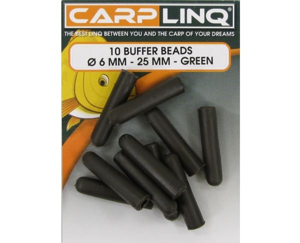 CarpLinq Buffer Beads Green 6mm - 25mm / 10ks