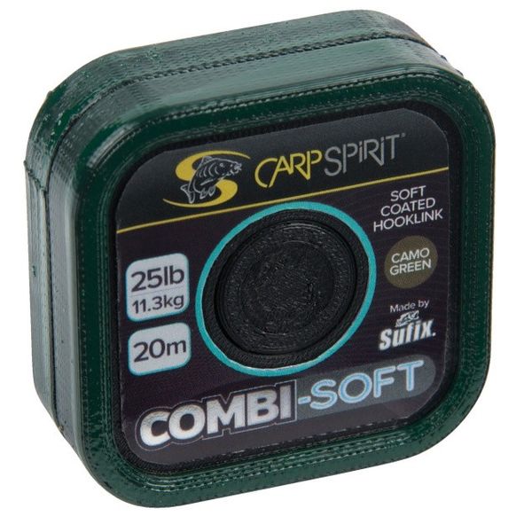 Carp Spirit Combi Soft-Coated Braid- Camo Green 20m 15,9kg