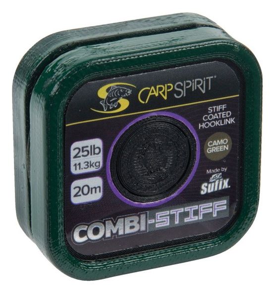 Carp Spirit Combi Stiff-Coated Braid- Camo Green 20m/25lb
