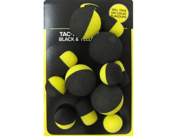 Carp Spirit Tac Tics Foam Baits Black&Yellow 12ks
