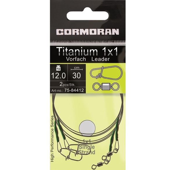 Cormoran 1 x 1 titánové lanko 8kg 20cm 2ks