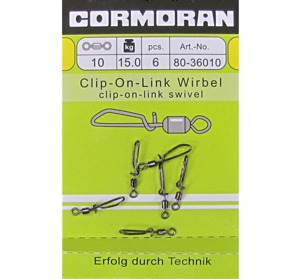 Cormoran CORTEST Wirbel mit Clip-On-Link v.10 15kg 6k