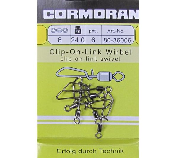 Cormoran CORTEST Wirbel mit Clip-On-Link v.6 24kg 6k