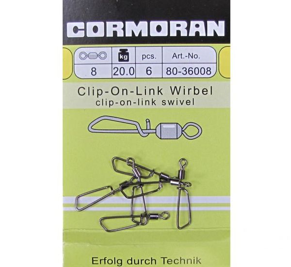 Cormoran CORTEST Wirbel mit Clip-On-Link v.8 20kg 6k