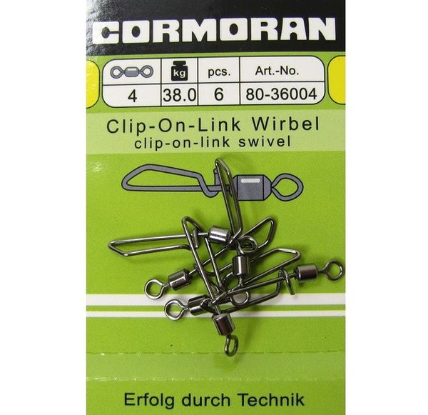 Cormoran CORTEST Wirbel mit Clip-On-Link v.4 38kg 6ks
