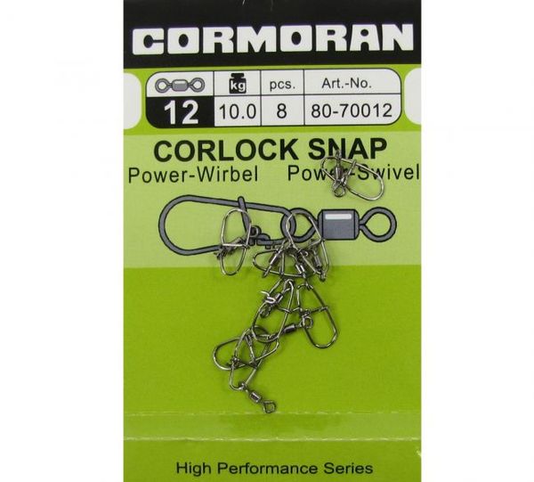 Cormoran karabinka s obratlíkom Corlock snap veľ.12/10kg/8ks