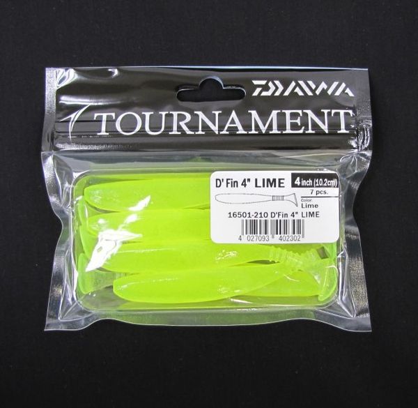 Daiwa Gumená Nástraha Tournament D Fin Lime 7ks 10cm