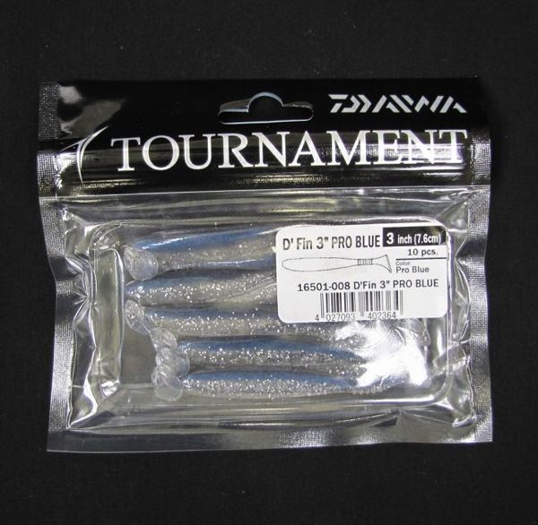 Daiwa Gumená Nástraha Tournament D Fin Pro Blue 10ks 7,6cm