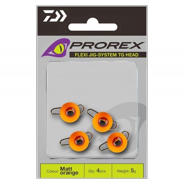 Daiwa Prorex TG Flex Jig System Set Head 9 g, 4 ks, tungsten Orange