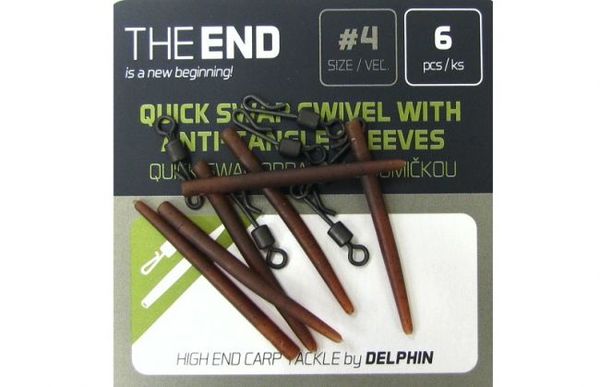 Delphin Quick Swap obratlík s gumičkou THE END / 6ks