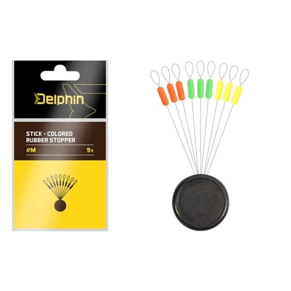 Delphin Stick - Colored rubber stopper M (9ks)