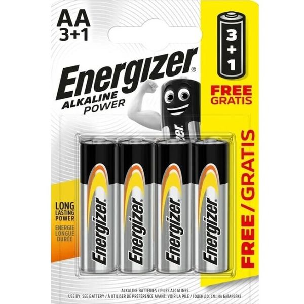 Energizer Alkaline Power batérie tužkové AA PROMO 4ks AA/LR6