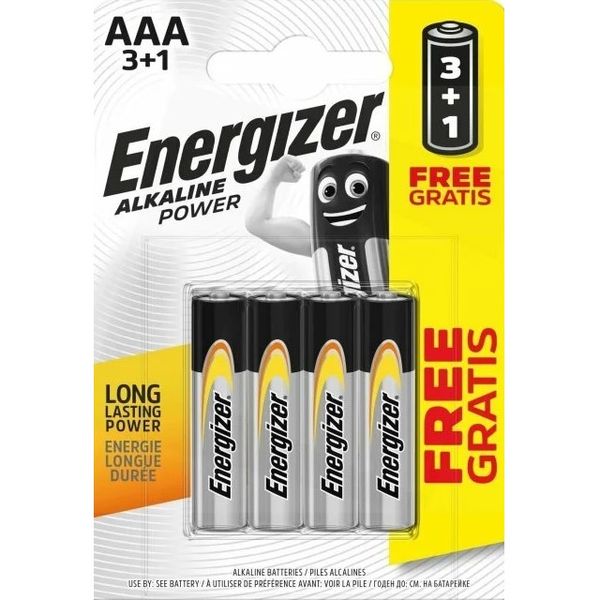 Energizer Alkaline Power batérie tužkové AAA PROMO 4ks AAA/LR6