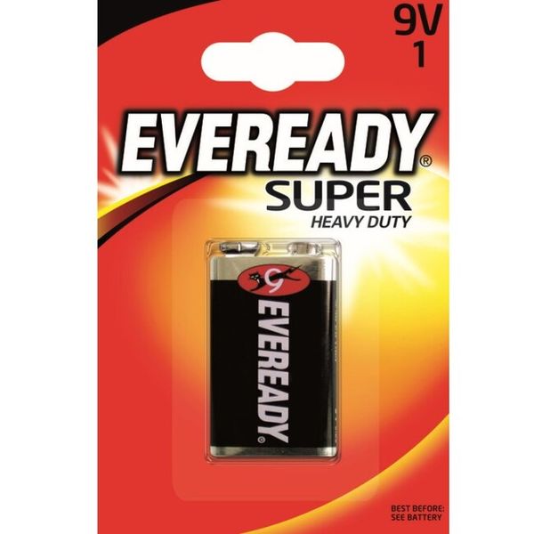 Energizer Eveready Super Heavy Duty 9V 6F22 zinkovo-chloridová batéria 1ks