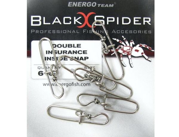 Energofish Black Spider karabínka double insurance veľ.3/6ks