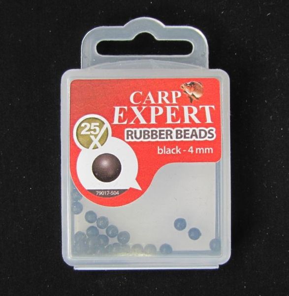 Energofish Carp Expert Rubber Beads Black 4mm/25ks