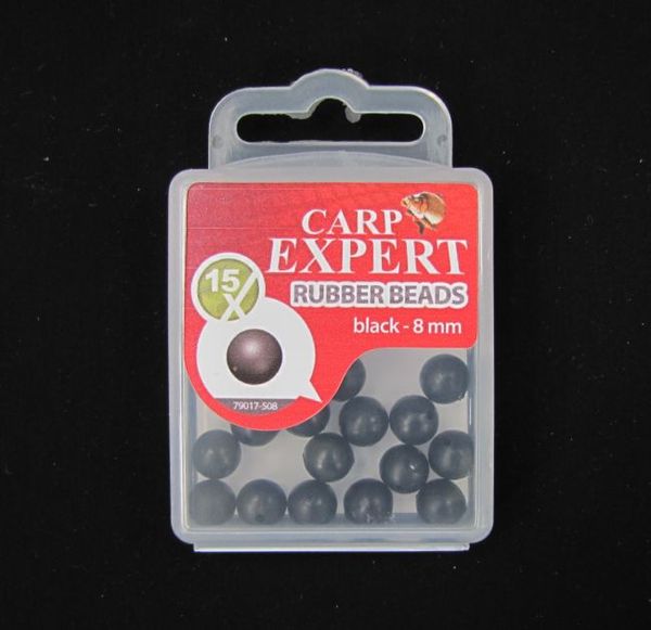 Energofish Carp Expert Rubber Beads Black 8mm/15ks