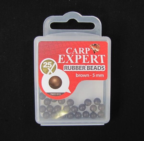 Energofish Carp Expert Rubber Beads Brown 5mm/25ks