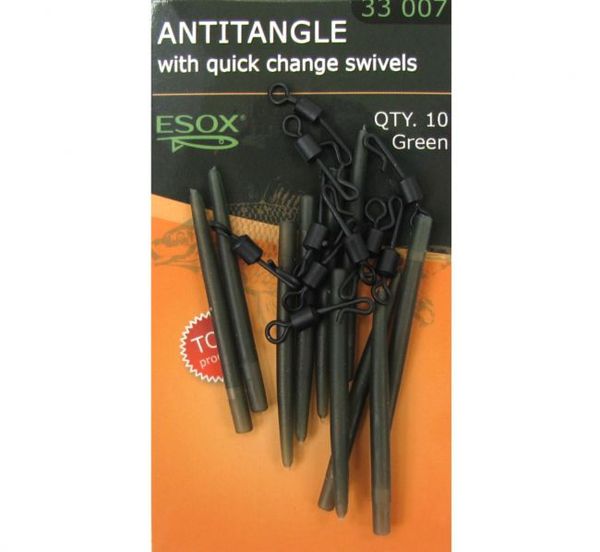 Esox Antitangle With Quick Change Swivel Green 10ks