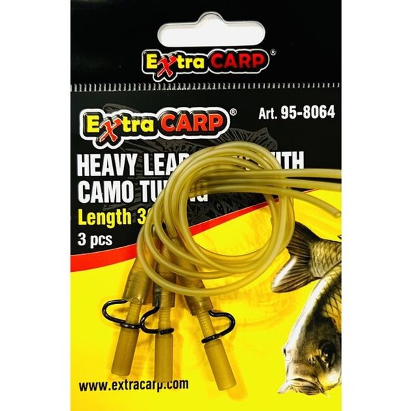 Extra Carp Heavy Lead Clips With Camo Tubing 3ks
