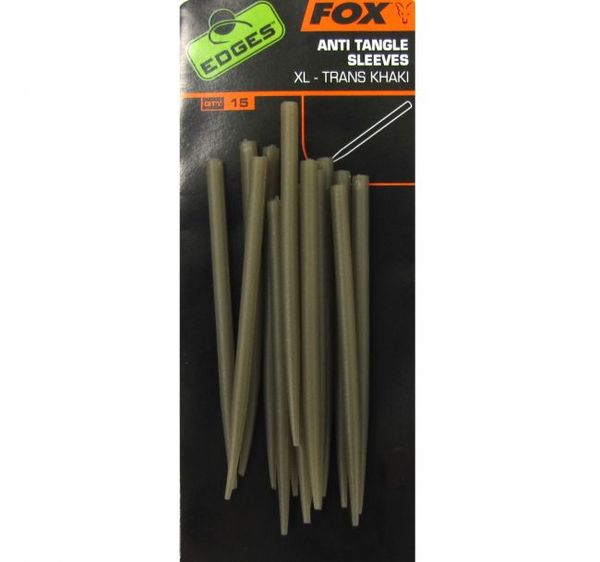FOX Anti Tangle Sleeves XL, Transparent Khaki 15ks