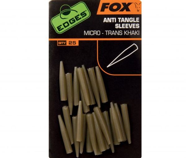 FOX Edges Anti-tangle Sleeve Micro - trans khaki/25ks