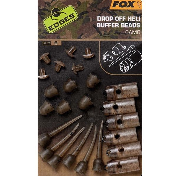 FOX Edges Camo Drop Off Heli Buffer Bead Kit 6ks