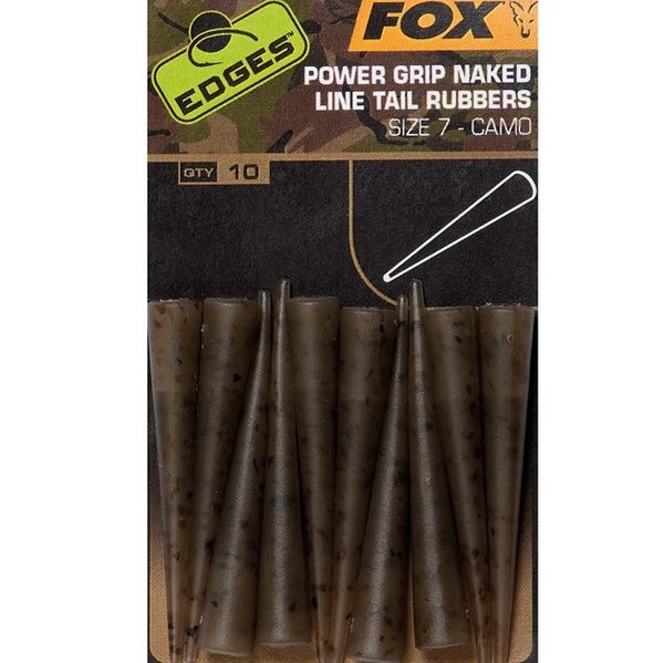 FOX Edges Camo Power Grip Naked Tail Rubber 10ks