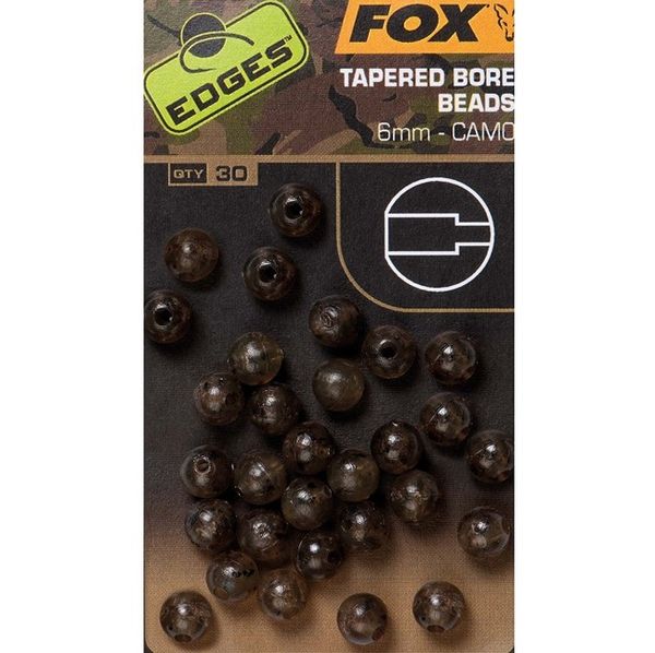 FOX Edges Camo Tapered Bore Bead 6mm 30 ks