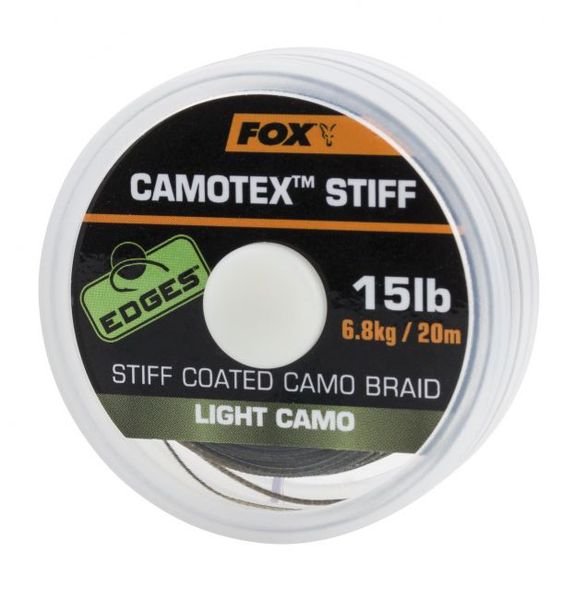 FOX Edges Camotex Stiff - Light camo 15lb/6,8kg/20m