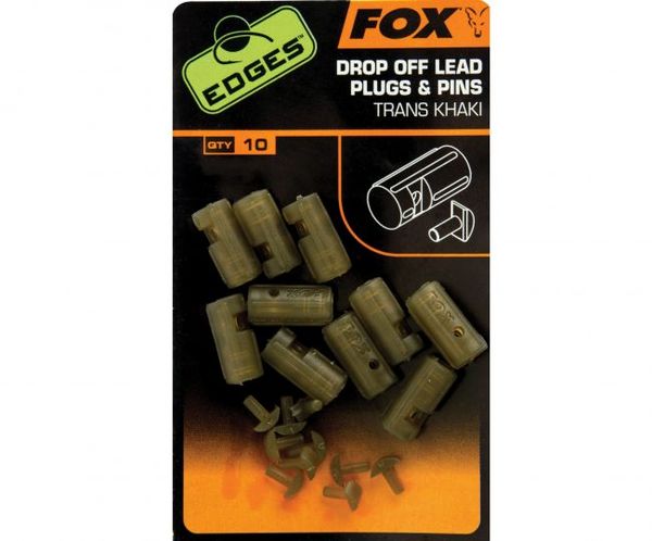 FOX Edges Drop-off Lead Plug & Pins -  trans khaki/10ks