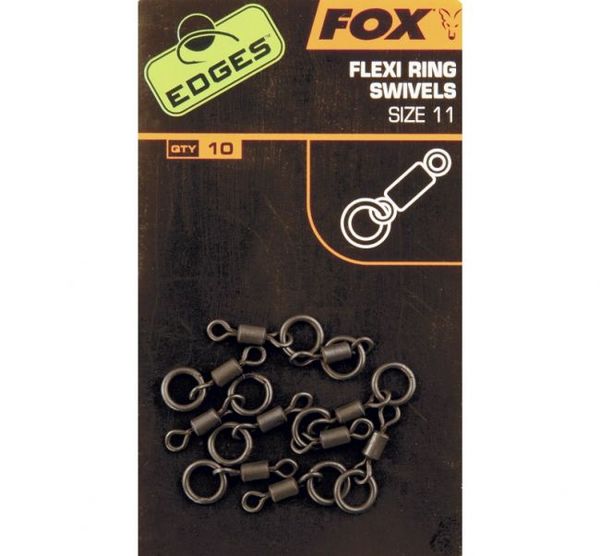 FOX Edges obratlík s krúžkom edges flexi ring swivels č11/10ks