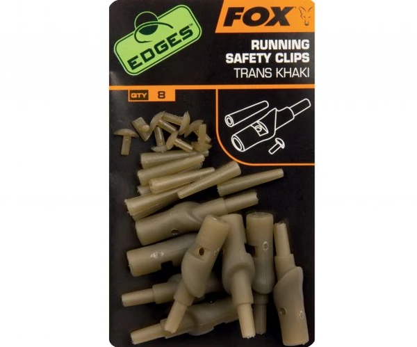 FOX Edges Running Safety Clips - trans khaki/8ks
