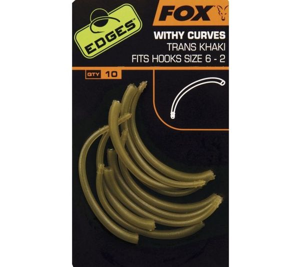 FOX Edges Withy Curves Hook sz 6-2 - trans khaki/10ks