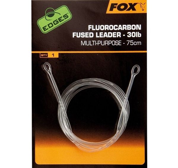 FOX Fluorocarbon Fused leader 30lb - No Swivel 115cm