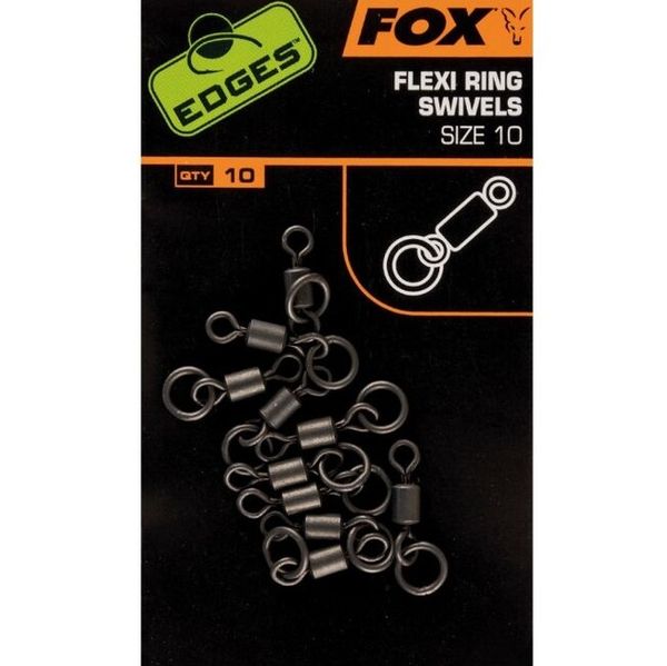 Fox obratlík s krúžkom edges flexi ring swivels veľ.10 10 ks