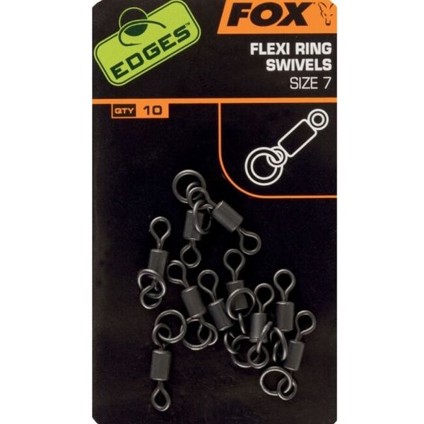 Fox obratlík s krúžkom edges flexi ring swivels veľ.7 10 ks
