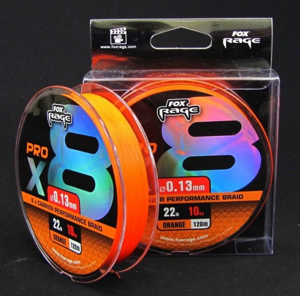 FOX Rage Pro x8 - 0.10mm/7kg/120m Orange