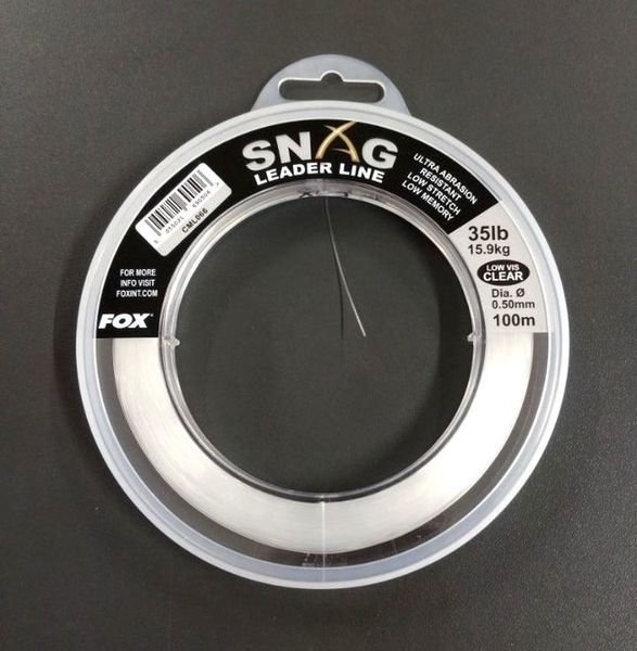 FOX Snag Leader Line Clear 0,50mm/35lb/15,9kg 100m