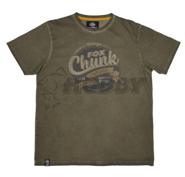 FOX Tričko Chunk Stonewash T-Shirt Khaki M