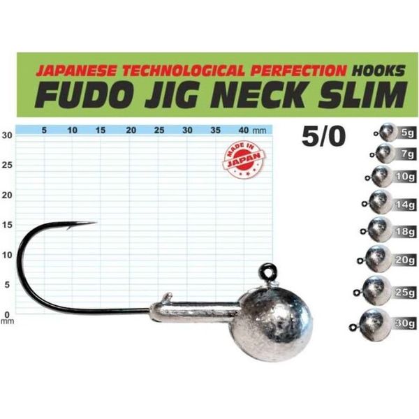 FUDO JIG PROFI Slim s krčkom 5/0 14g (3ks)