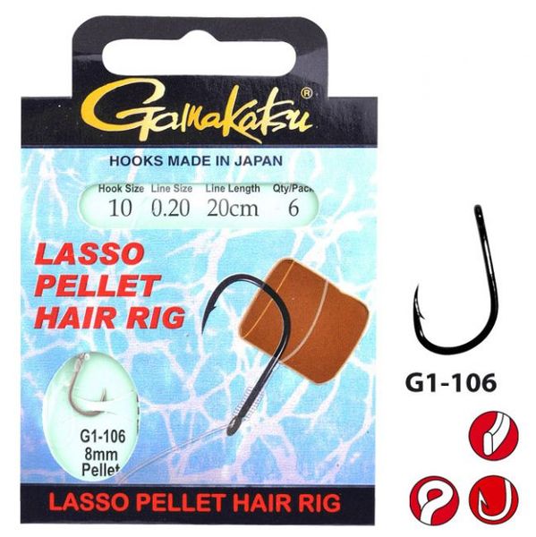 Gamakatsu BKS-Lasso Pellet Hair veľ.12/0,18mm/20cm/6ks