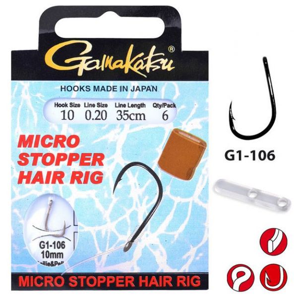 Gamakatsu BKS-Micro Stopper Hair Rig veľ.10/0,20mm/15cm/6ks