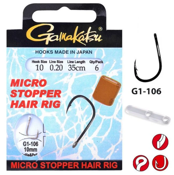 Gamakatsu BKS-Micro Stopper Hair Rig veľ.10/0,20mm/35cm/6ks