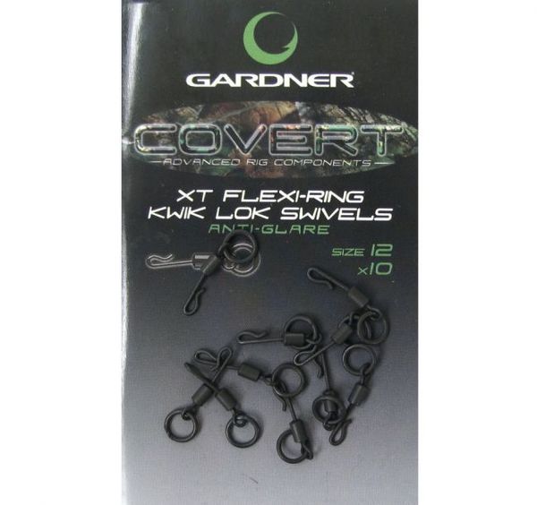 Gardner Covert XT Flexi Ring Kwik Lok Swivels Anti Glare veľ.12 10ks