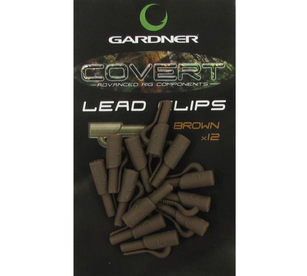 Gardner Covert Lead Clips Brown 12ks