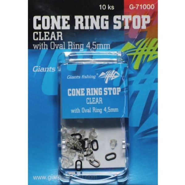Giants Fishing Cone Ring Stop Clear with Oval Ring 4,5mm 10+20ks